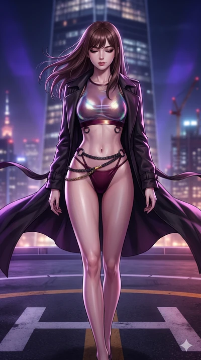 score_9, masterpiece, best quality, ultra-detailed, high-budget anime keyframe, semi-realistic 3D game render, editorial fashion photography, tasteful artistic composition, Korean woman. close-up cowboy shot from the waist and thighs up, the characte