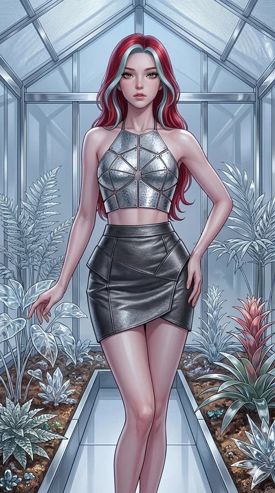 score_9, masterpiece, best quality, ultra-detailed, high-budget anime keyframe, editorial fashion photography, tasteful artistic composition, Caucasian woman, strictly human ears. cowboy shot from the thighs up, character and outfit filling the frame