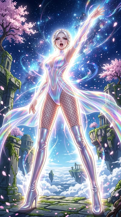 score_9, masterpiece, best quality, ultra-detailed, High-budget Anime Keyframe, vibrant colors, fluid line-art, expressive lighting, cinematic composition, Ufotable-style visual effects, top-tier animation quality, Korean woman with idol-like refined