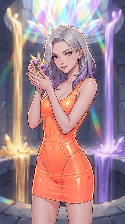 score_9, masterpiece, best quality, ultra-detailed, high-budget anime keyframe, gorgeous anime illustration, with clean line-art and distinct ink outlines, Caucasian woman, strictly human ears. close-up cowboy shot from the waist and thighs up, the c