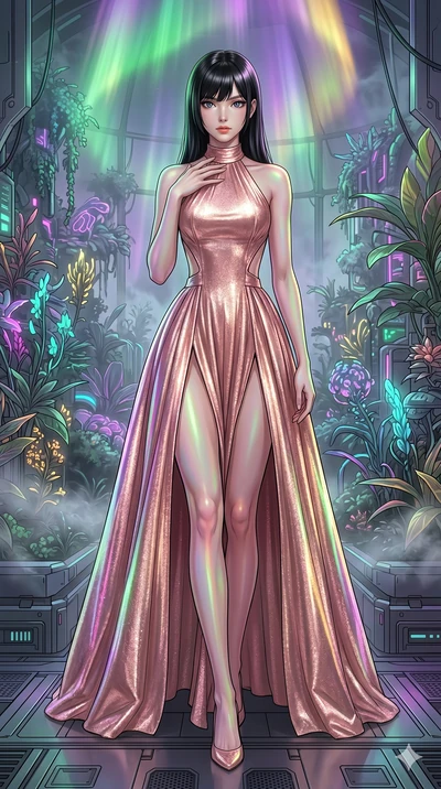score_9, masterpiece, best quality, ultra-detailed, high-budget anime keyframe, editorial fashion photography, tasteful artistic composition, Caucasian woman, strictly human ears. cowboy shot from the thighs up, character and outfit filling the frame
