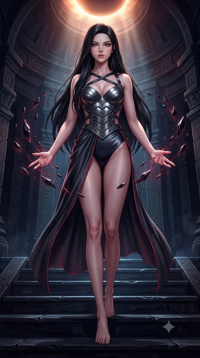 score_9, masterpiece, best quality, ultra-detailed, high-budget anime keyframe, semi-realistic 3D game render, editorial fashion photography, tasteful artistic composition, Korean woman. low angle full-body shot from head to toe showing her feet, fil