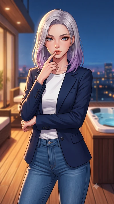 score_9, masterpiece, best quality, ultra-detailed, high-budget anime keyframe, editorial fashion photography, tasteful artistic composition, Caucasian woman woman. close-up cowboy shot from the waist and thighs up, the character dominates the compos
