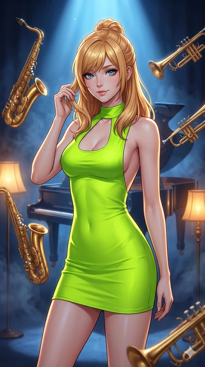 score_9, masterpiece, best quality, ultra-detailed, high-budget anime keyframe, editorial fashion photography, tasteful artistic composition, Caucasian woman, strictly human ears. close-up cowboy shot from the waist and thighs up, the character domin