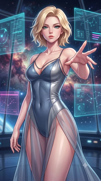score_9, masterpiece, best quality, ultra-detailed, high-budget anime keyframe, editorial fashion photography, tasteful artistic composition, Caucasian woman. close-up cowboy shot from the waist and thighs up, the character dominates the composition,