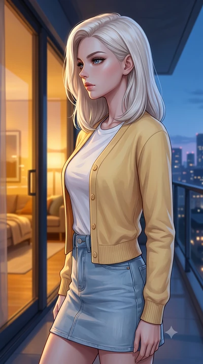score_9, masterpiece, best quality, ultra-detailed, high-budget anime keyframe, editorial fashion photography, tasteful artistic composition, Caucasian woman woman. close-up cowboy shot from the waist and thighs up, the character dominates the compos