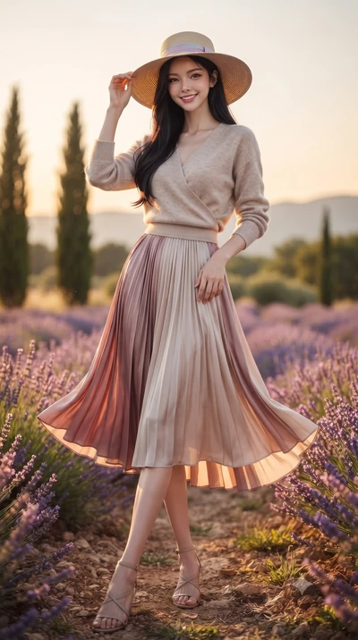 score_9, masterpiece, best quality, ultra-detailed, high-budget anime keyframe, editorial fashion photography, tasteful artistic composition, Korean woman. low angle full-body shot from head to toe showing her feet, filling the entire 9:16 vertical f