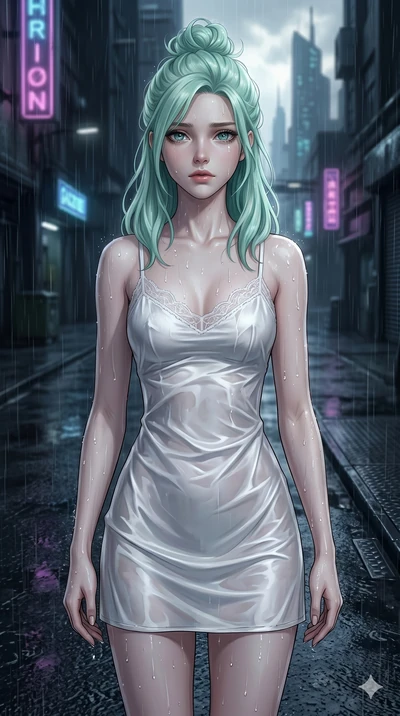 score_9, masterpiece, best quality, ultra-detailed, high-budget anime keyframe, editorial fashion photography, tasteful artistic composition, Japanese woman. cowboy shot from the thighs up, character and outfit filling the frame for maximum editorial