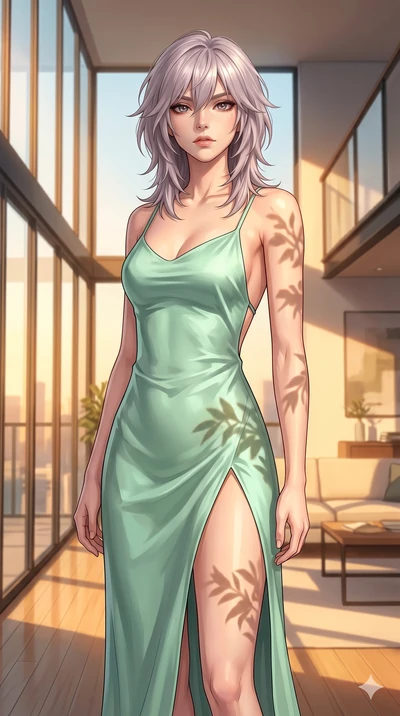 score_9, masterpiece, best quality, ultra-detailed, high-budget anime keyframe, editorial fashion photography, tasteful artistic composition, Japanese woman. cowboy shot from the thighs up, character and outfit filling the frame for maximum editorial