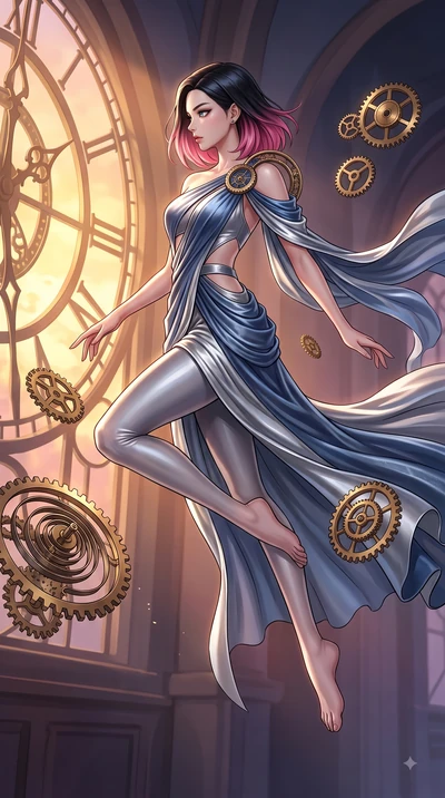 score_9, masterpiece, best quality, ultra-detailed, high-budget anime keyframe, editorial fashion photography, tasteful artistic composition, Korean woman. low angle full-body shot from head to toe showing her feet, filling the entire 9:16 vertical f