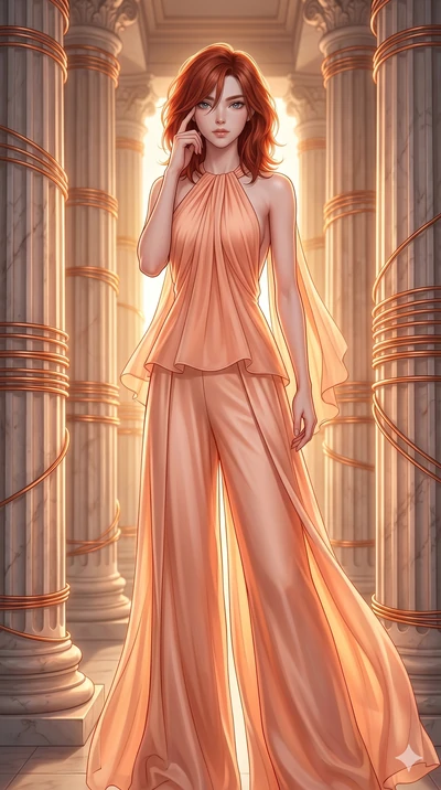 score_9, masterpiece, best quality, ultra-detailed, high-budget anime keyframe, editorial fashion photography, tasteful artistic composition, Korean woman. cowboy shot from the thighs up, character and outfit filling the frame for maximum editorial p
