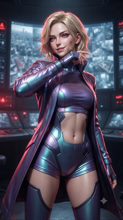 score_9, masterpiece, best quality, ultra-detailed, high-budget anime keyframe, editorial fashion photography, tasteful artistic composition, realistic cosplay photography, Caucasian woman, strictly human ears. close-up cowboy shot from the waist and