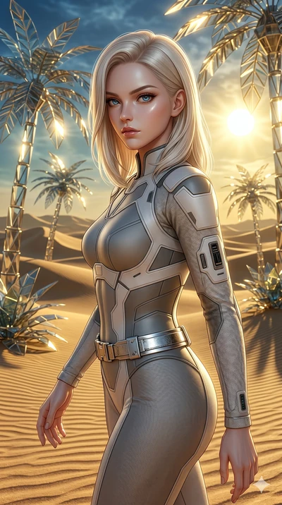 score_9, masterpiece, best quality, ultra-detailed, high-budget anime keyframe, semi-realistic 3D game render, Caucasian woman, strictly human ears. Upper body close-up from the thighs up, character filling the screen for maximum presence. She is wal