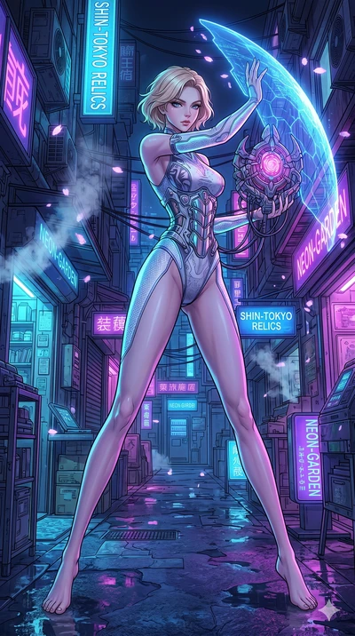 score_9, masterpiece, best quality, ultra-detailed, high-budget anime movie keyframe, cinematic anime lighting, intricate line art, Caucasian (strictly human ears) woman. Dynamic full-body shot stretching the vertical silhouette across the 9:16 frame