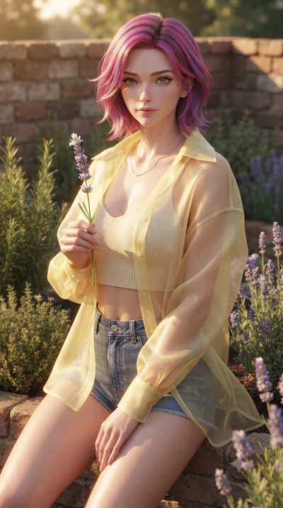 score_9, masterpiece, best quality, ultra-detailed, high-budget anime keyframe, editorial fashion photography, tasteful artistic composition, Caucasian woman woman. close-up cowboy shot from the waist and thighs up, the character dominates the compos