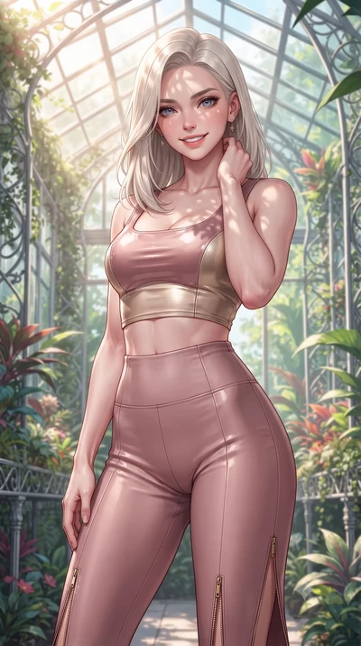 score_9, masterpiece, best quality, ultra-detailed, high-budget anime keyframe, editorial fashion photography, tasteful artistic composition, Caucasian woman. close-up cowboy shot from the waist and thighs up, the character dominates the composition,