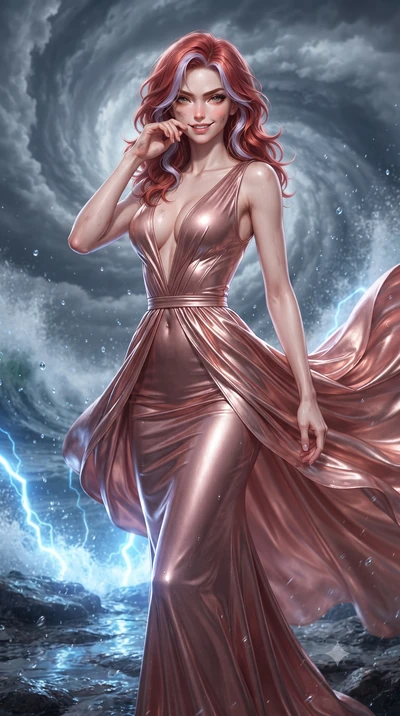 score_9, masterpiece, best quality, ultra-detailed, high-budget anime keyframe, editorial fashion photography, tasteful artistic composition, realistic cosplay photography, Caucasian woman, strictly human ears. close-up cowboy shot from the waist and