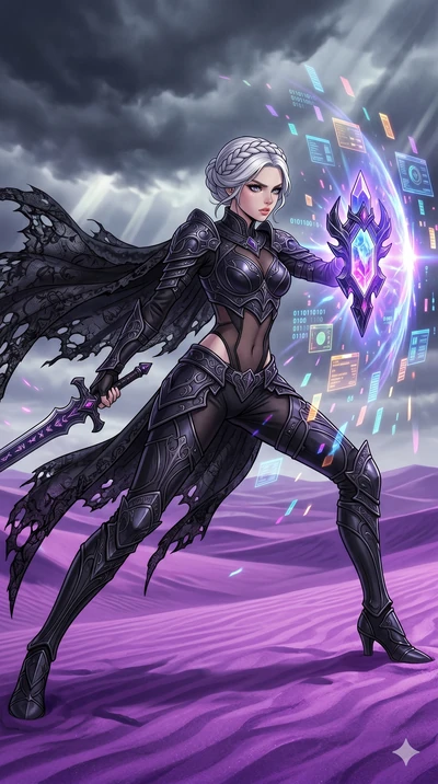 score_9, masterpiece, best quality, ultra-detailed, high-budget anime movie keyframe, cinematic anime lighting, intricate line art, Caucasian (strictly human ears) anime girl. Dynamic full-body shot stretching the vertical silhouette across the 9:16 