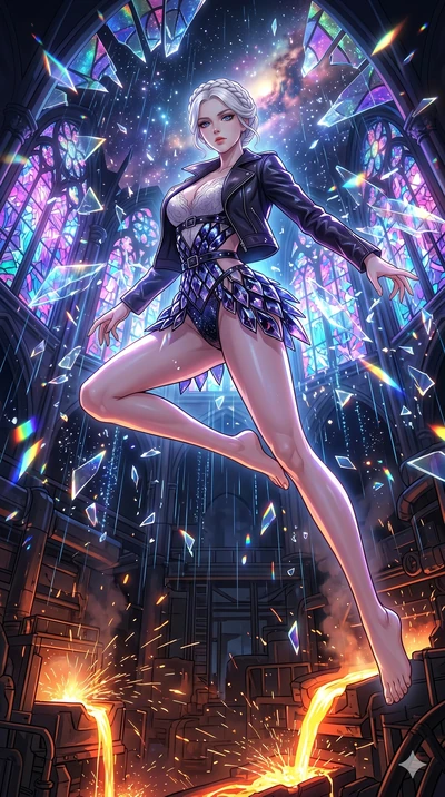 score_9, masterpiece, best quality, ultra-detailed, High-budget Anime Keyframe, vibrant colors, fluid line-art, expressive lighting, cinematic composition, Ufotable-style visual effects, top-tier animation quality, Japanese woman with delicate and el