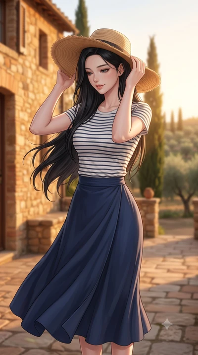 score_9, masterpiece, best quality, ultra-detailed, high-budget anime keyframe, editorial fashion photography, tasteful artistic composition, Korean woman woman. close-up cowboy shot from the waist and thighs up, the character dominates the compositi