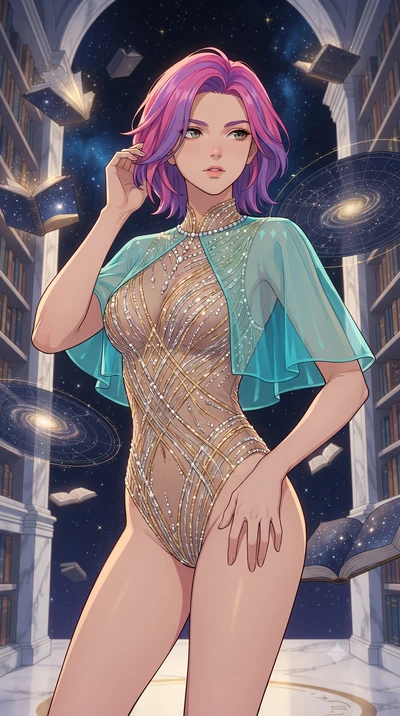 score_9, masterpiece, best quality, ultra-detailed, high-budget anime keyframe, gorgeous anime illustration, artistic 2d flat cel-shaded style, Caucasian woman, strictly human ears. close-up cowboy shot from the waist and thighs up, the character dom