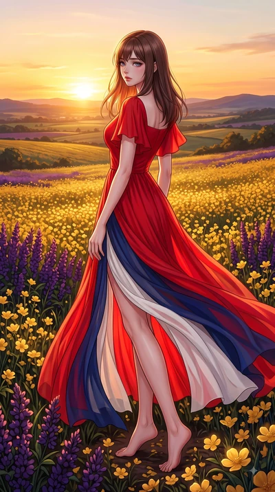 score_9, masterpiece, best quality, ultra-detailed, high-budget anime keyframe, editorial fashion photography, tasteful artistic composition, Korean woman. low angle full-body shot from head to toe showing her feet, filling the entire 9:16 vertical f