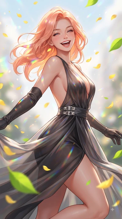 score_9, masterpiece, best quality, ultra-detailed, high-budget anime keyframe, editorial fashion photography, tasteful artistic composition, Japanese woman. close-up cowboy shot from the waist and thighs up, the character dominates the composition, 