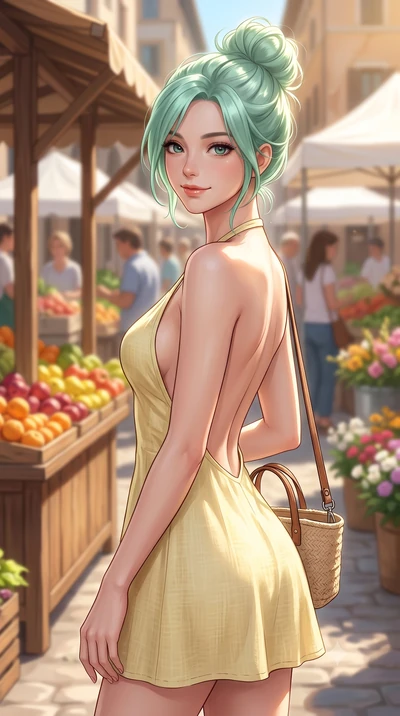 score_9, masterpiece, best quality, ultra-detailed, high-budget anime keyframe, editorial fashion photography, tasteful artistic composition, Japanese woman woman. close-up cowboy shot from the waist and thighs up, the character dominates the composi
