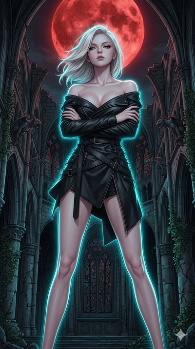 score_9, masterpiece, best quality, ultra-detailed, high-budget anime keyframe, editorial fashion photography, tasteful artistic composition, Caucasian woman, strictly human ears. cowboy shot from the thighs up, character and outfit filling the frame