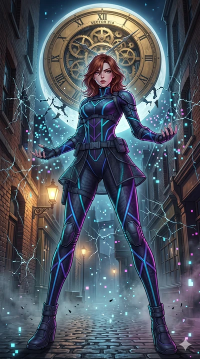 score_9, masterpiece, best quality, ultra-detailed, Set A: High-budget Anime Keyframe, Caucasian (human ears) woman. Low angle cowboy shot filling the entire 9:16 frame with her statuesque presence. Theme: Primal Nature. shattering the fabric of real