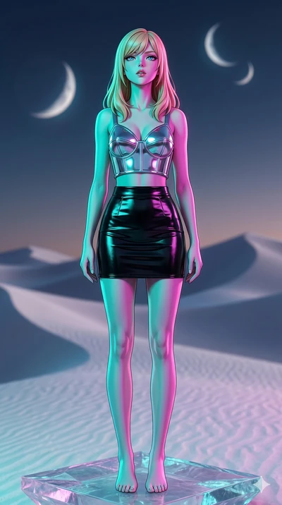 score_9, masterpiece, best quality, ultra-detailed, high-budget anime keyframe, editorial fashion photography, tasteful artistic composition, Caucasian woman, strictly human ears. cowboy shot from the thighs up, character and outfit filling the frame