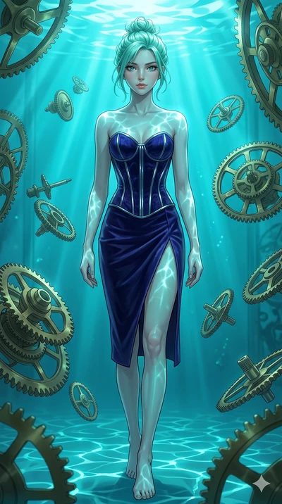 score_9, masterpiece, best quality, ultra-detailed, high-budget anime keyframe, editorial fashion photography, tasteful artistic composition, Japanese woman. low angle full-body shot from head to toe showing her feet, filling the entire 9:16 vertical