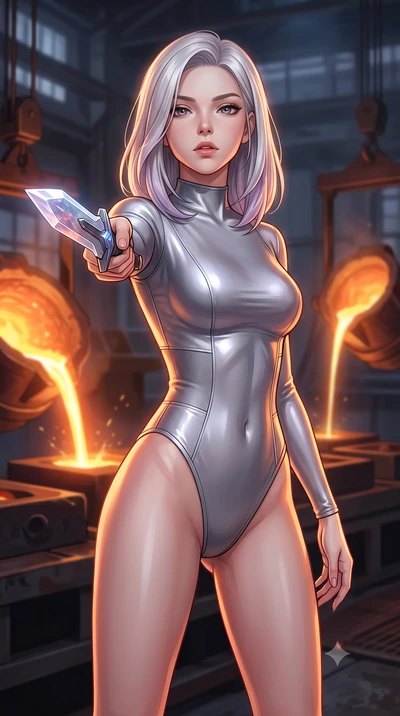score_9, masterpiece, best quality, ultra-detailed, high-budget anime keyframe, editorial fashion photography, tasteful artistic composition, Caucasian woman. close-up cowboy shot from the waist and thighs up, the character dominates the composition,