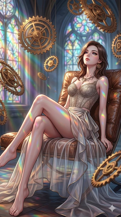 score_9, masterpiece, best quality, ultra-detailed, high-budget anime keyframe, editorial fashion photography, tasteful artistic composition, Korean woman. cowboy shot from the thighs up, character and outfit filling the frame for maximum editorial p