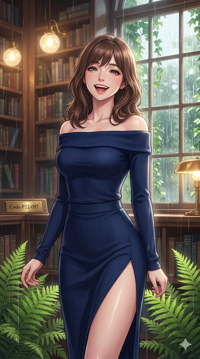score_9, masterpiece, best quality, ultra-detailed, high-budget anime keyframe, vibrant anime aesthetic, Korean woman. close-up cowboy shot from the waist and thighs up, the character dominates the composition, filling the frame with her large presen