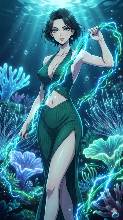 score_9, masterpiece, best quality, ultra-detailed, High-budget Anime Keyframe, vibrant colors, fluid line-art, expressive lighting, cinematic composition, Ufotable-style visual effects, top-tier animation quality, Japanese woman with delicate and el