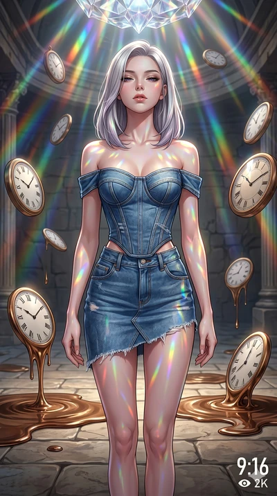 score_9, masterpiece, best quality, ultra-detailed, high-budget anime keyframe, editorial fashion photography, tasteful artistic composition, Caucasian woman, strictly human ears. cowboy shot from the thighs up, character and outfit filling the frame