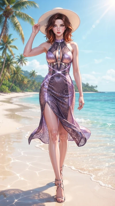 score_9, masterpiece, best quality, ultra-detailed, high-budget anime keyframe, editorial fashion photography, tasteful artistic composition, Korean woman. low angle full-body shot from head to toe showing her feet, filling the entire 9:16 vertical f