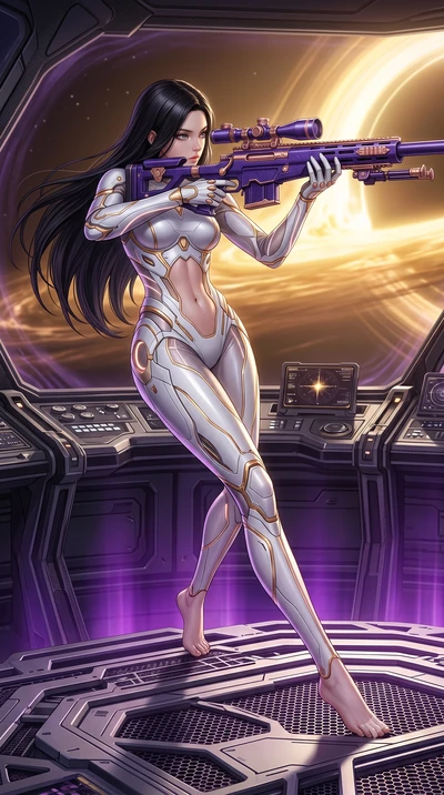 score_9, masterpiece, best quality, ultra-detailed, high-budget anime keyframe, semi-realistic 3D game render, editorial fashion photography, tasteful artistic composition, Korean woman. low angle full-body shot from head to toe showing her feet, fil