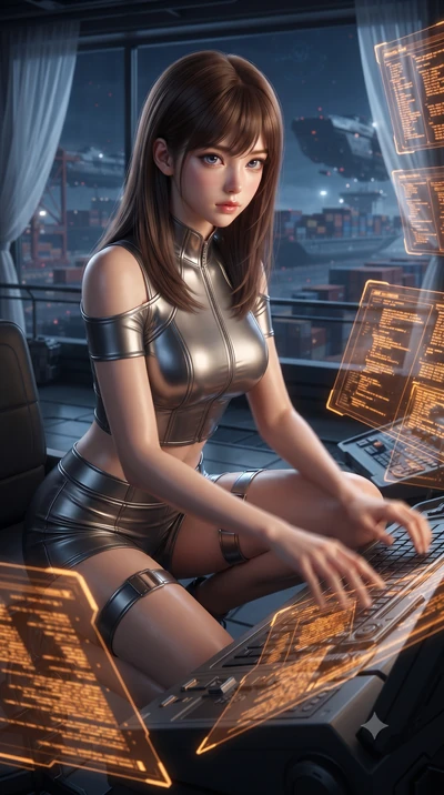 score_9, masterpiece, best quality, ultra-detailed, high-budget anime keyframe, editorial fashion photography, tasteful artistic composition, realistic cosplay photography, Korean woman. close-up cowboy shot from the waist and thighs up, the characte