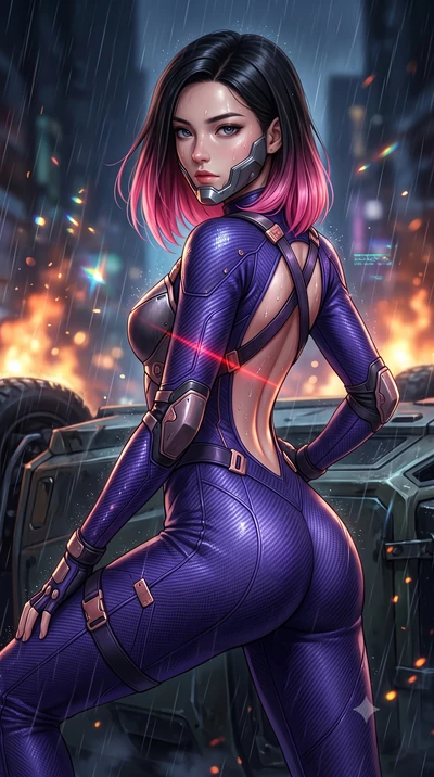 score_9, masterpiece, best quality, ultra-detailed, high-budget anime keyframe, semi-realistic 3D game render, editorial fashion photography, tasteful artistic composition, Korean woman. close-up cowboy shot from the waist and thighs up, the characte