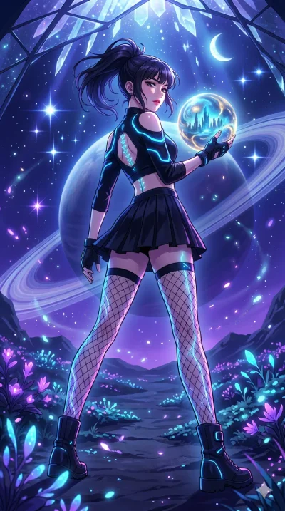 score_9, masterpiece, best quality, ultra-detailed, High-budget Anime Keyframe, vibrant colors, fluid line-art, expressive lighting, cinematic composition, Ufotable-style visual effects, top-tier animation quality, Korean woman with idol-like refined
