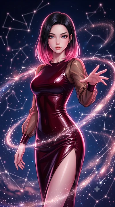 score_9, masterpiece, best quality, ultra-detailed, high-budget anime keyframe, editorial fashion photography, tasteful artistic composition, Korean woman. close-up cowboy shot from the waist and thighs up, the character dominates the composition, fi
