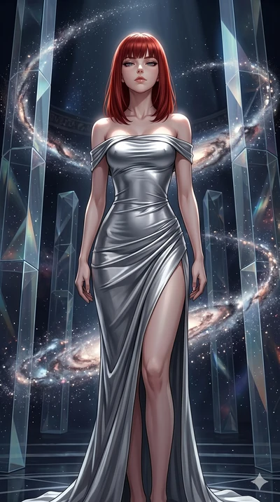 score_9, masterpiece, best quality, ultra-detailed, high-budget anime keyframe, editorial fashion photography, tasteful artistic composition, Caucasian woman, strictly human ears. cowboy shot from the thighs up, character and outfit filling the frame
