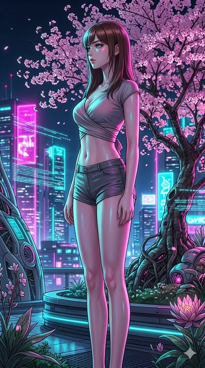 score_9, masterpiece, best quality, ultra-detailed, high-budget anime keyframe, editorial fashion photography, tasteful artistic composition, Korean woman. cowboy shot from the thighs up, character and outfit filling the frame for maximum editorial p