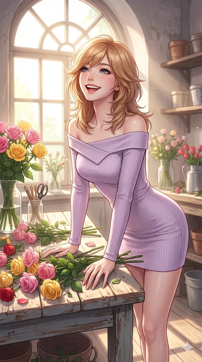 score_9, masterpiece, best quality, ultra-detailed, high-budget anime keyframe, editorial fashion photography, tasteful artistic composition, Korean woman. cowboy shot from the thighs up, character and outfit filling the frame for maximum editorial p