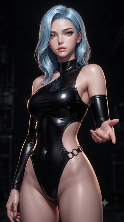 score_9, masterpiece, best quality, ultra-detailed, high-budget anime keyframe, editorial fashion photography, tasteful artistic composition, Korean woman. close-up cowboy shot from the waist and thighs up, the character dominates the composition, fi
