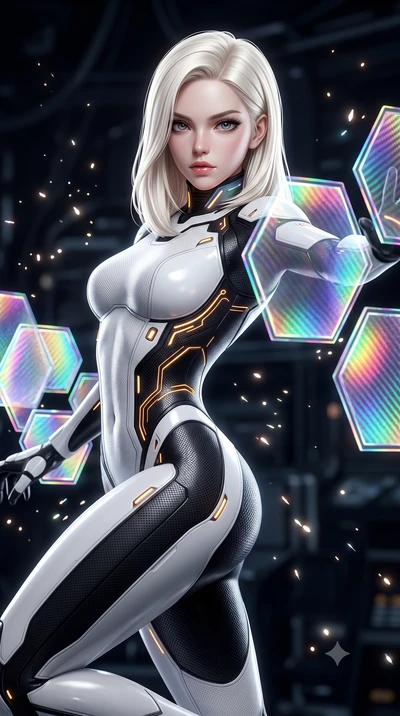 score_9, masterpiece, best quality, ultra-detailed, high-budget anime keyframe, semi-realistic 3D game render, editorial fashion photography, tasteful artistic composition, Caucasian woman. close-up cowboy shot from the waist and thighs up, the chara