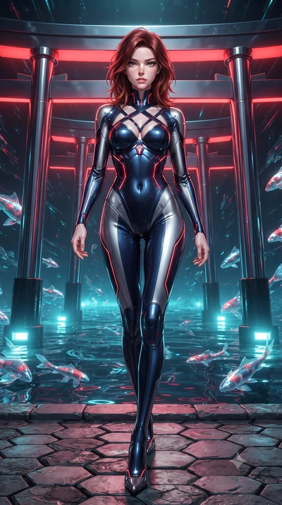 score_9, masterpiece, best quality, ultra-detailed, high-budget anime keyframe, editorial fashion photography, tasteful artistic composition, Korean woman. low angle full-body shot from head to toe showing her feet, filling the entire 9:16 vertical f
