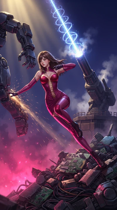 score_9, masterpiece, best quality, ultra-detailed, high-budget anime keyframe, editorial fashion photography, tasteful artistic composition, realistic cosplay photography, Korean woman. low angle full-body shot from head to toe showing her feet, fil
